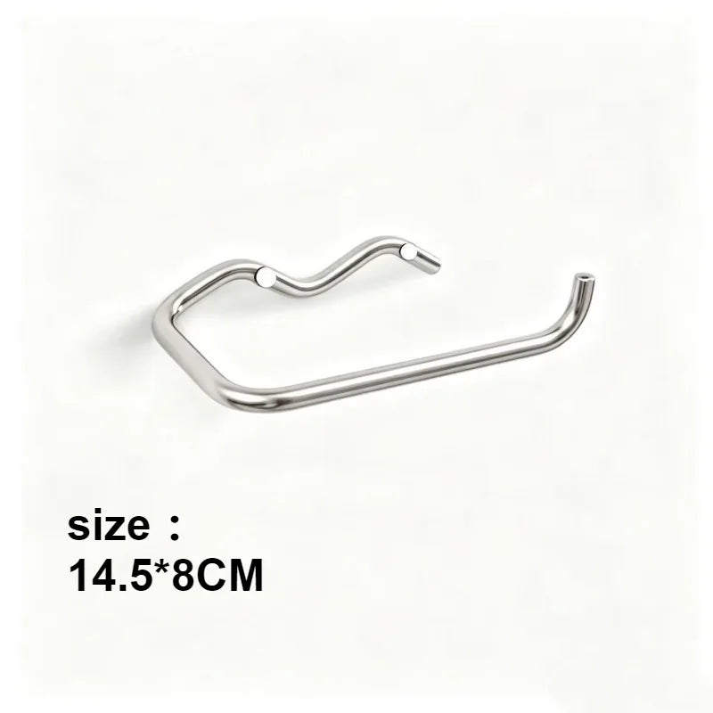Metal Bathroom Wall-Mount Paper & Towel Holder Organizer Bathroom Towel Holder Axl Silver