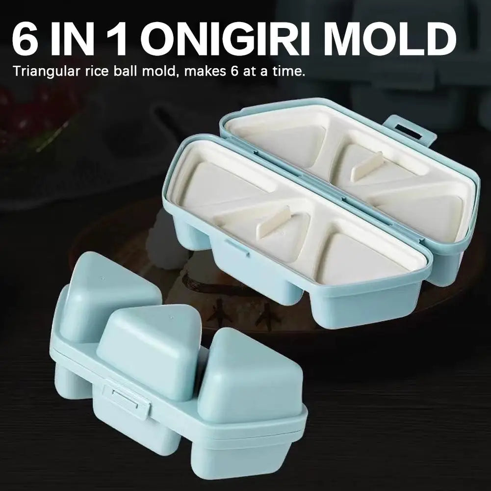 Triangle Onigiri Mold & Bento Box – 3-Grid Rice Ball Maker Onigiri Rice Mold Axl