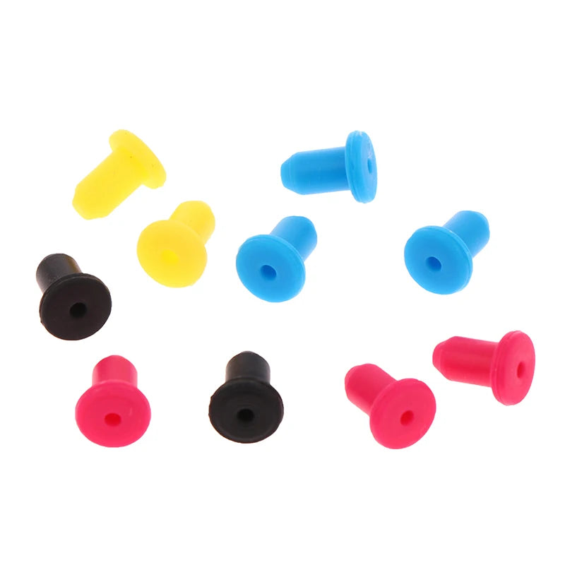 10-Pack 4mm Rubber Silicone Seal Plugs for Ink Printer Refill Printer Seal Plugs Axl