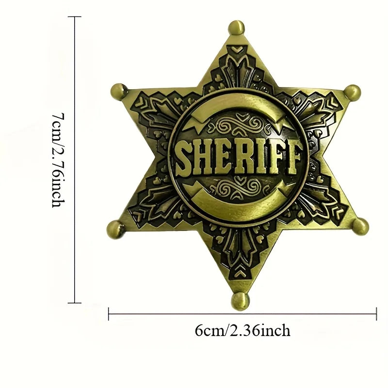 Vintage Western Metal Sheriff Badge – Cowboy Costume Accessory Costume Badge Axl