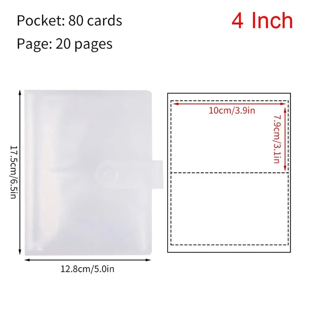 Photo Card Album 80/160 Slots – PVC Photocard Holder 3–7 Inch Photo Card Album Axl 4 Inch-80 Cards