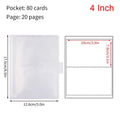 Photo Card Album 80/160 Slots – PVC Photocard Holder 3–7 Inch Photo Card Album Axl 4 Inch-80 Cards