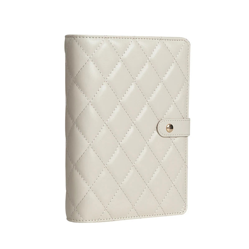PU Leather Jewelry Storage Book – Zipper Binder & Clear Pockets Jewelry Storage Organizer Axl White Lingge