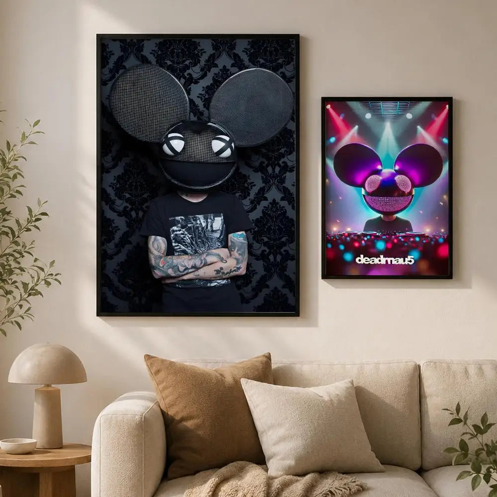 Deadmau5 DJ Music Poster – HD Self-Adhesive Wall Art Decor Wall Art Poster Axl