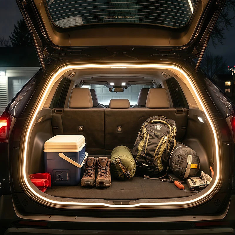 Car Trunk LED Light Strip – Auto-Sensing Ambient Interior Light Car Interior LED Light Axl