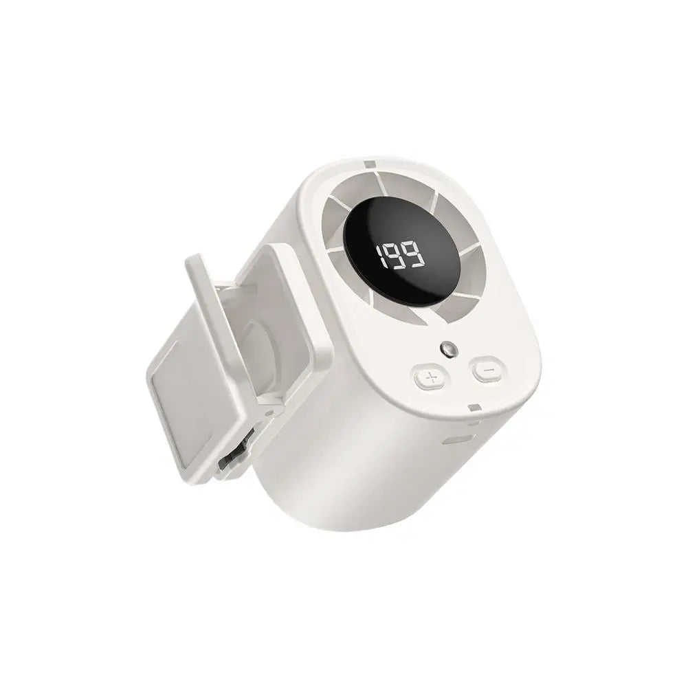 Clip-On Car Fan LED Display | USB-C Rechargeable Cooling Fan Clip-On Portable Fan Axl A