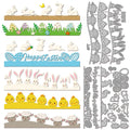 Easter Egg Chick Rabbit Carbon Steel Cutting Dies – 2pc Set Craft Cutting Dies Axl AECH04-19260