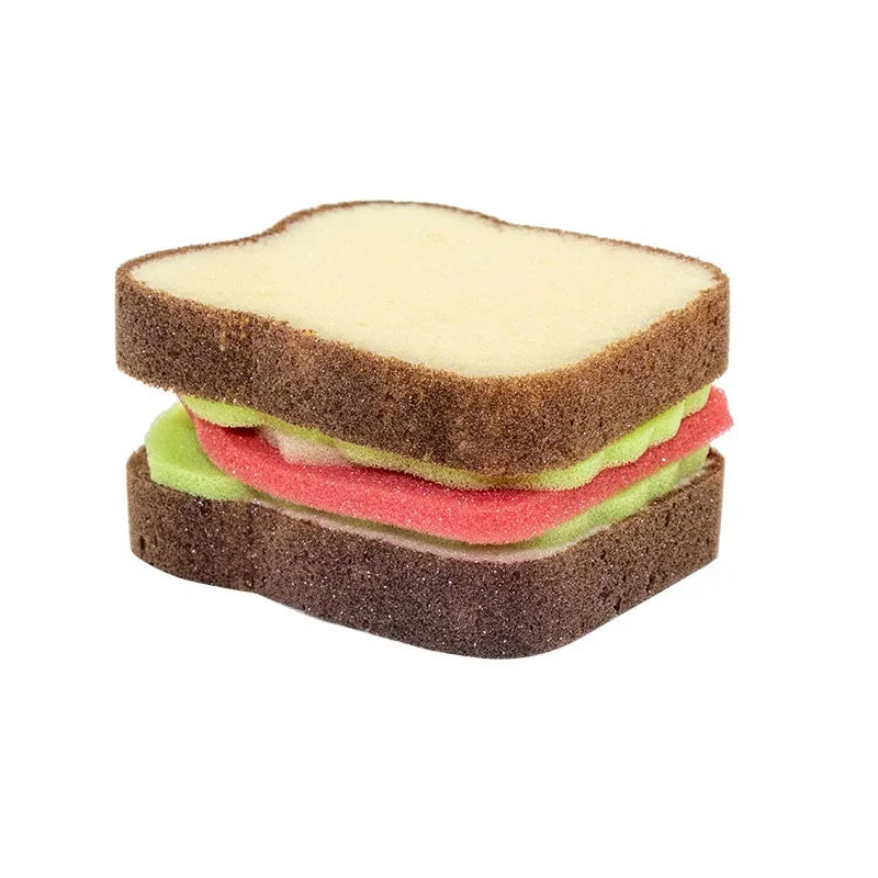 Toast Shape Dish Sponge – Cute Kitchen Scrubber & Dishcloth Kitchen Scrubber Sponge Axl 1pc