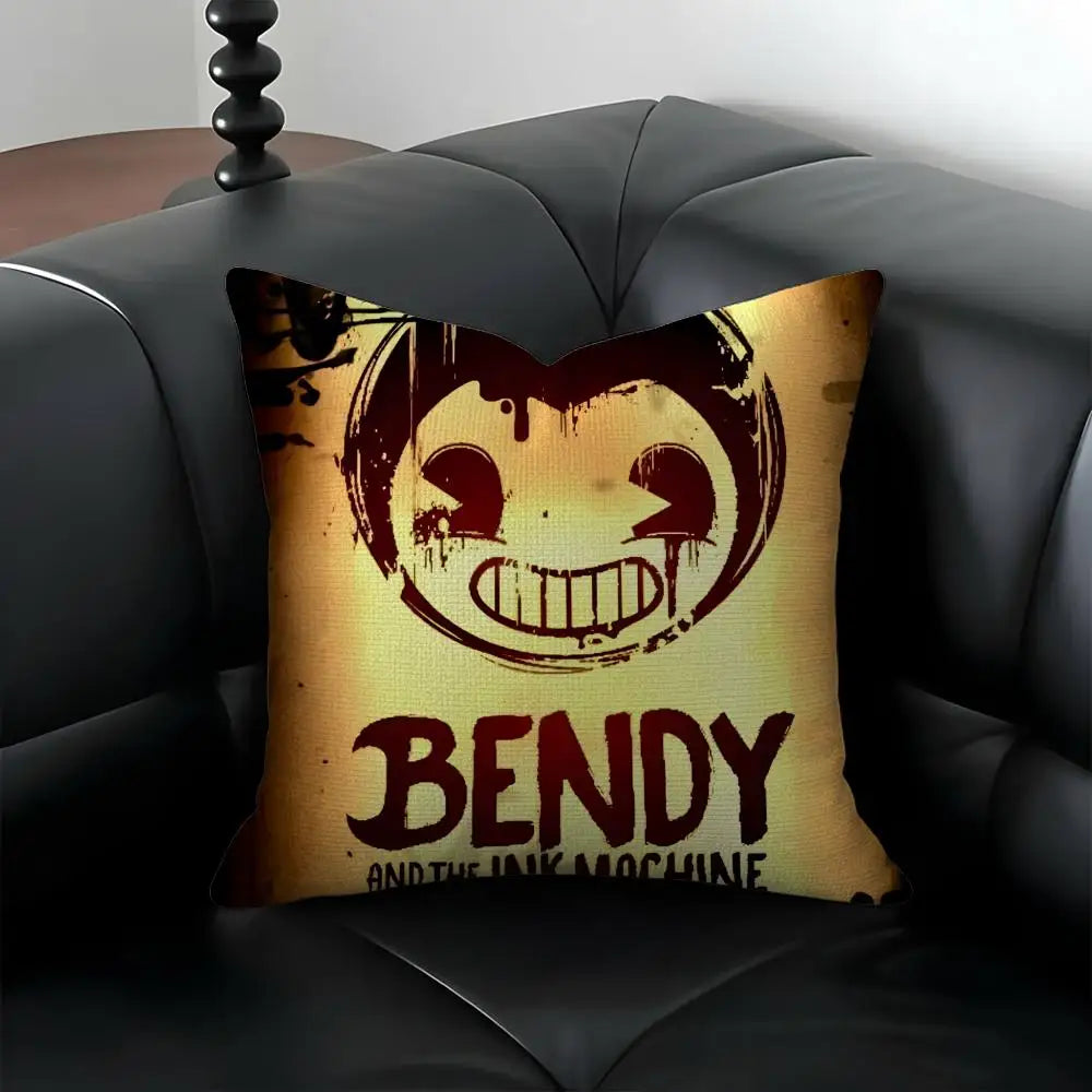 Bendy and the Ink Machine Linen Cushion Cover | 6 Sizes Decorative Cushion Cover Axl