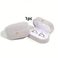 Double Ring Earrings Box – Snap Closure Jewelry Gift Box Jewelry Gift Box Axl gray