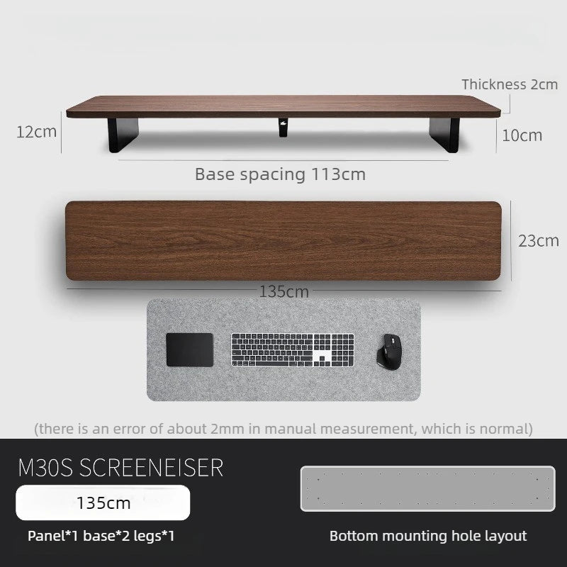 Monitor Stand Riser & Modular Wood Desk Organizer – M30S Monitor Stand Riser Axl Walnut Color 135CM