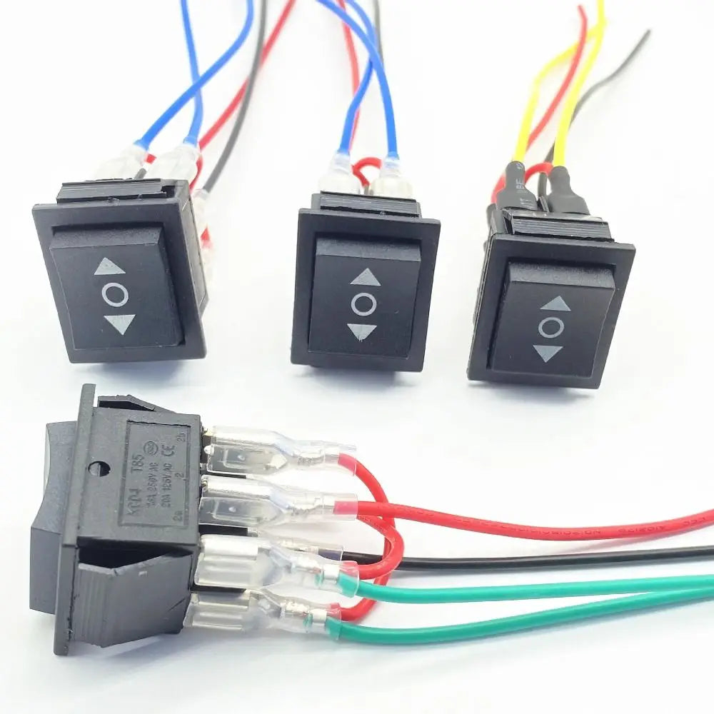 220V 10A DPDT Momentary Polarity Reversing Rocker Switch 6 Pin Rocker Toggle Switch Axl