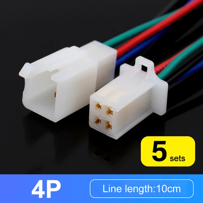 2.8mm Automotive Connector Kit – 5 Sets Male & Female Terminals Automotive Connector Kit Axl 5sets 4P with line