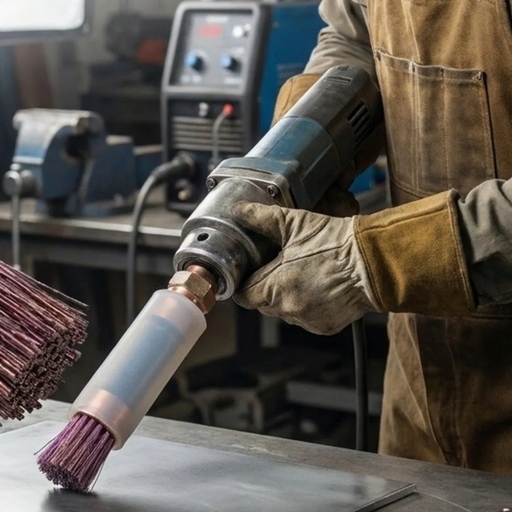 Copper Weld Seam Cleaning Brush Head – M6/M8/M10 Welding Cleaning Brush Axl
