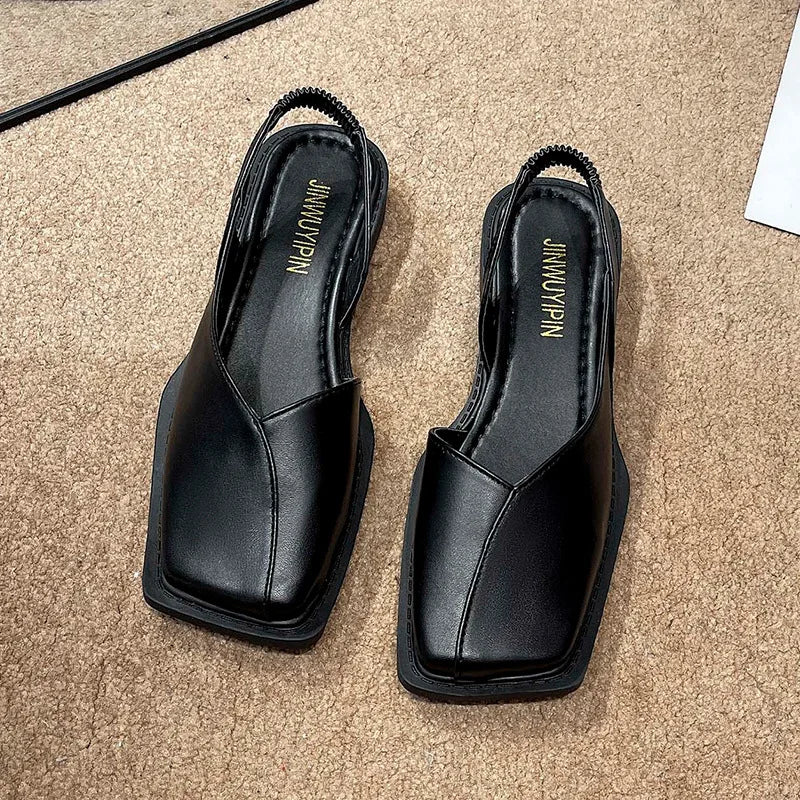 Women's Square Toe Slip-On Loafers | Butterfly-Knot Flats Women's Loafers Axl black 37
