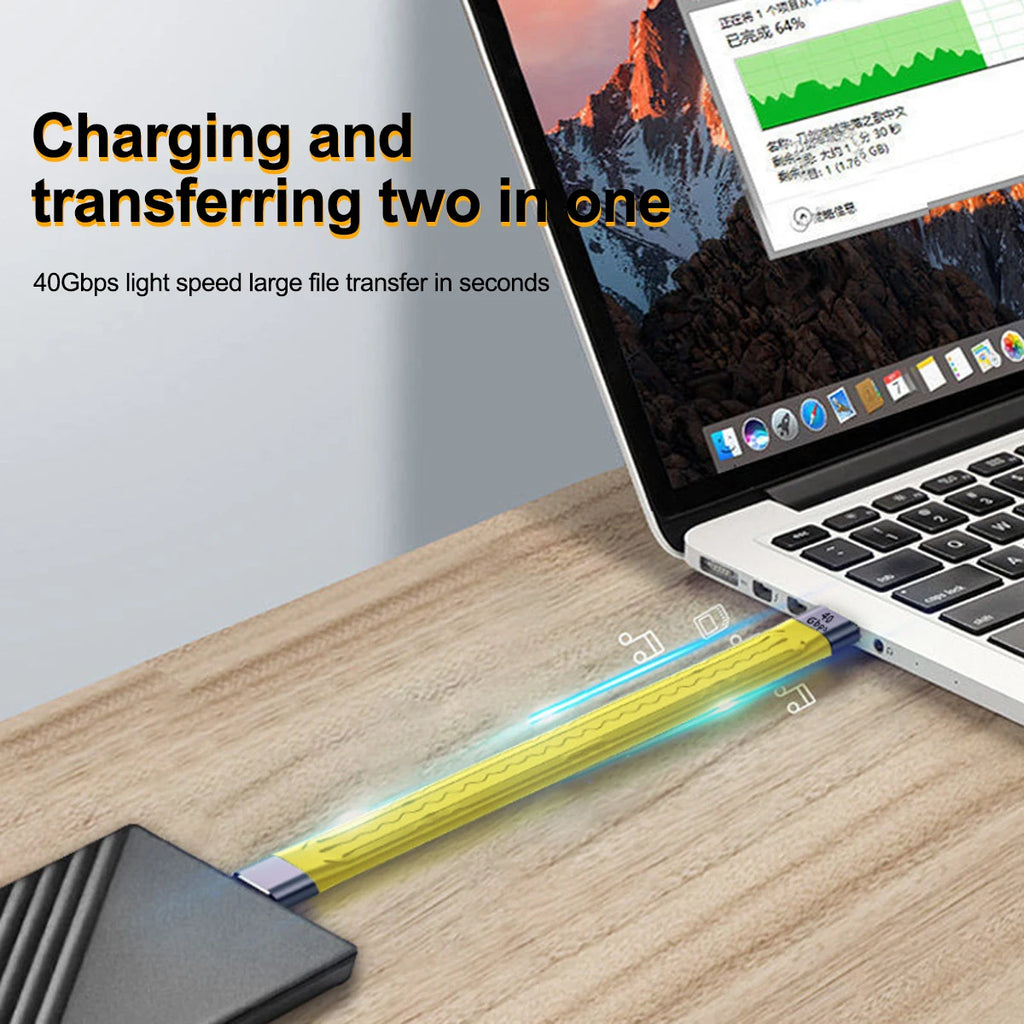 USB 4 Cable 40Gbps USB-C to C 100W PD 8K 60Hz Short 13.8cm USB-C Data Cable Axl
