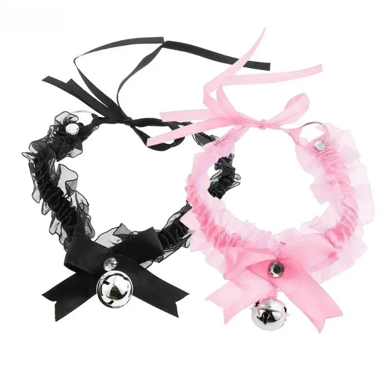Gothic Lace Bow Bell Choker Necklace – Women's Party Jewelry Choker Necklace Axl