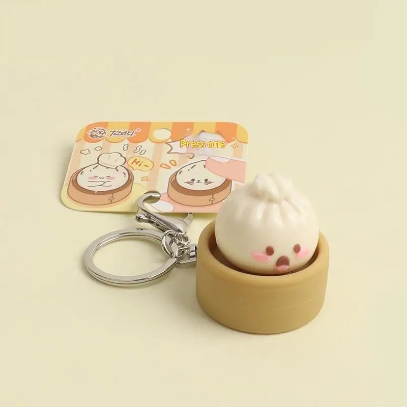 Mini Steamed Bun Squeeze Keychain | Cute Fidget Toy & Fun Gift Fidget Keychain Toy Axl
