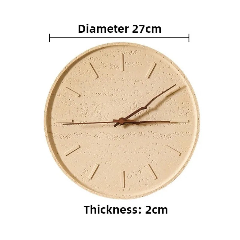 Nordic Silent Wall Clock – Modern Resin Décor 27cm Silent Wall Clock Axl