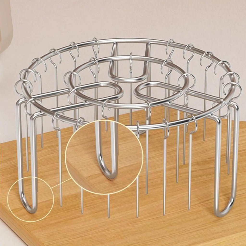 Stainless Steel BBQ Skewer Rack – Air Fryer & Oven, 24 Skewers BBQ Skewer Rack Axl
