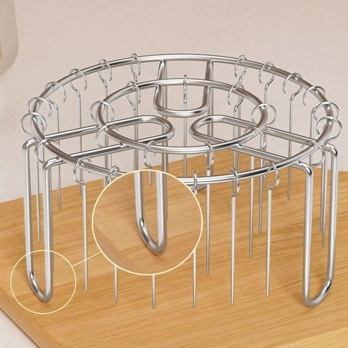 Stainless Steel BBQ Skewer Rack – Air Fryer & Oven, 24 Skewers BBQ Skewer Rack Axl