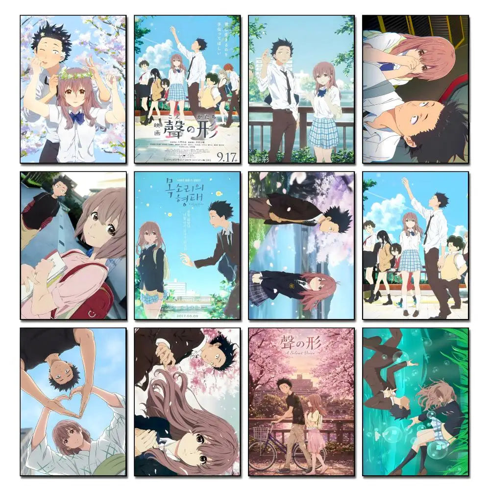 Anime A Silent Voice HD Poster – Waterproof Wall Art Decor Anime Wall Poster Axl