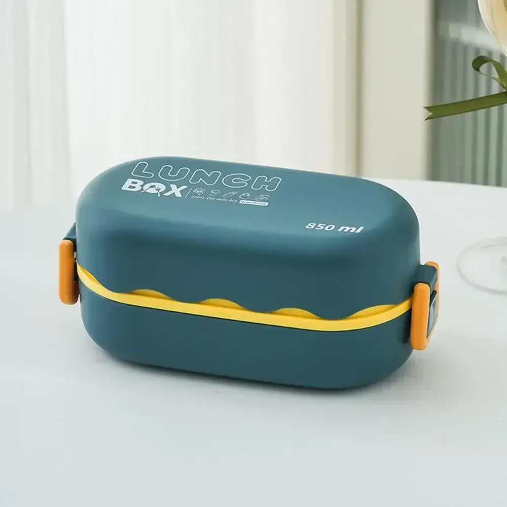 Kids Stackable Bento Lunch Box | Microwave Safe, BPA-Free, 850ml Bento Lunch Box Axl Blue 2 850ml