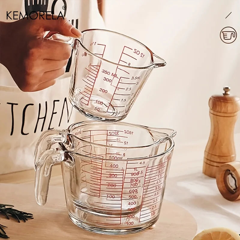 KEMORELA Glass Measuring Cup – Microwave Safe for Baking Glass Measuring Cup Axl