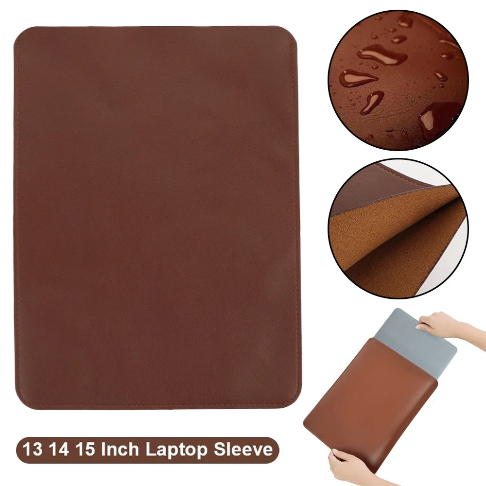 13–15 Inch PU Leather Laptop Sleeve with Microfiber Lining Laptop Sleeve Case Axl