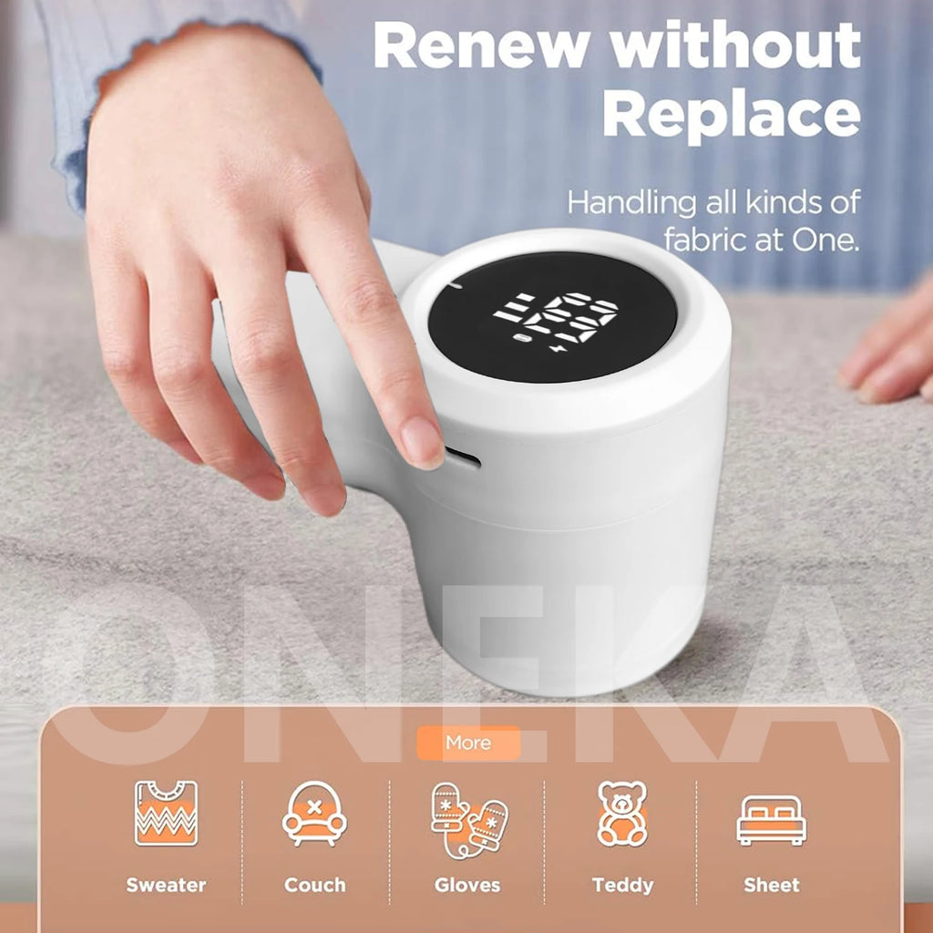 ONEKA Rechargeable Fabric Shaver & Lint Remover for Clothes Fabric Shaver Axl