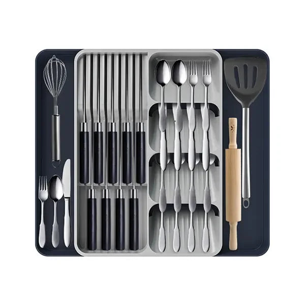 Expandable Silverware Drawer Organizer with Knife Holder Cutlery Drawer Organizer Axl A