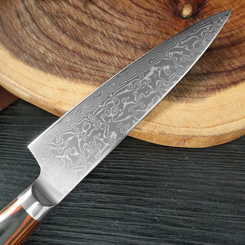 Damascus Steel Chef Knife 14.5cm – Kitchen Cleaver | COOKCRAZE Damascus Chef Knife Axl