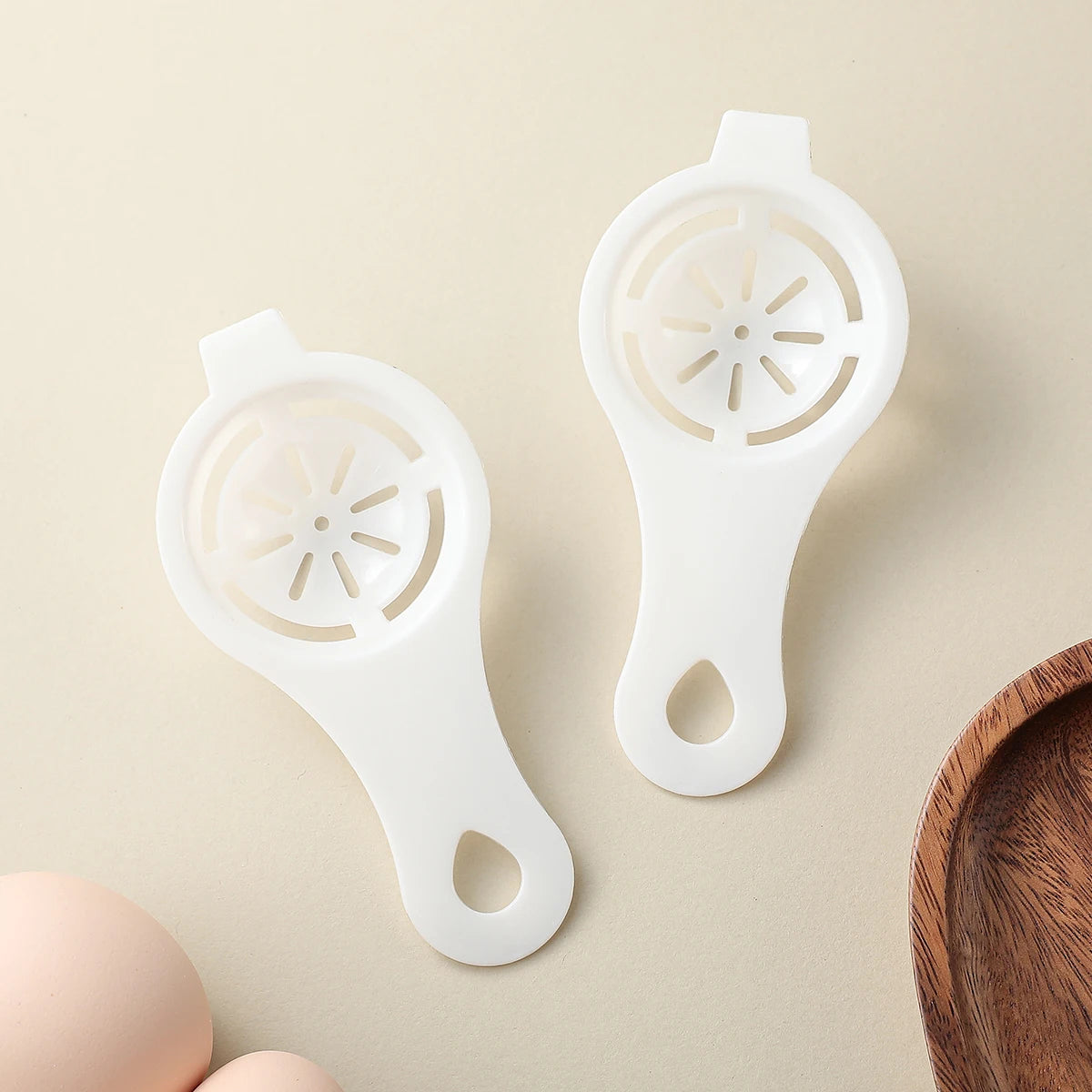 Egg Yolk & White Separator Spoon – Kitchen Baking Divider Tool Egg Separator Tool Axl 2pcs