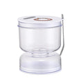 800ml Hourglass Pickle Jar with Strainer | Flip Dry Wet Separator Pickle Storage Jar Axl White