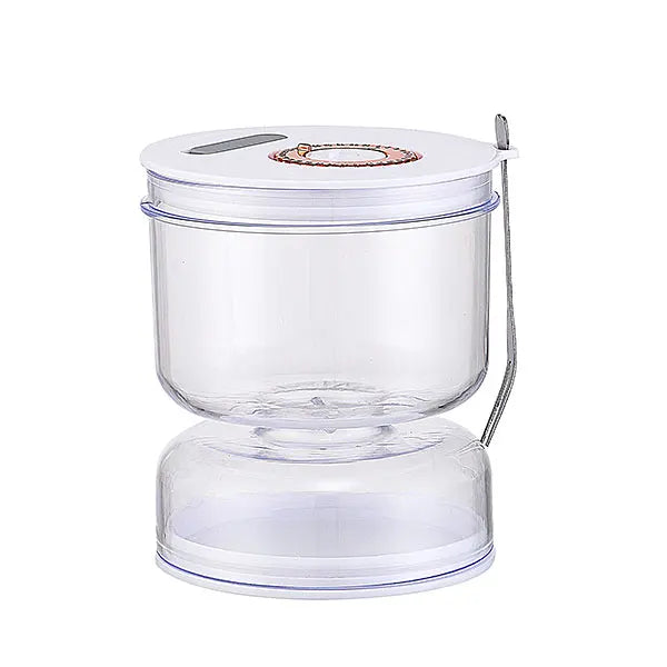 800ml Hourglass Pickle Jar with Strainer | Flip Dry Wet Separator Pickle Storage Jar Axl White