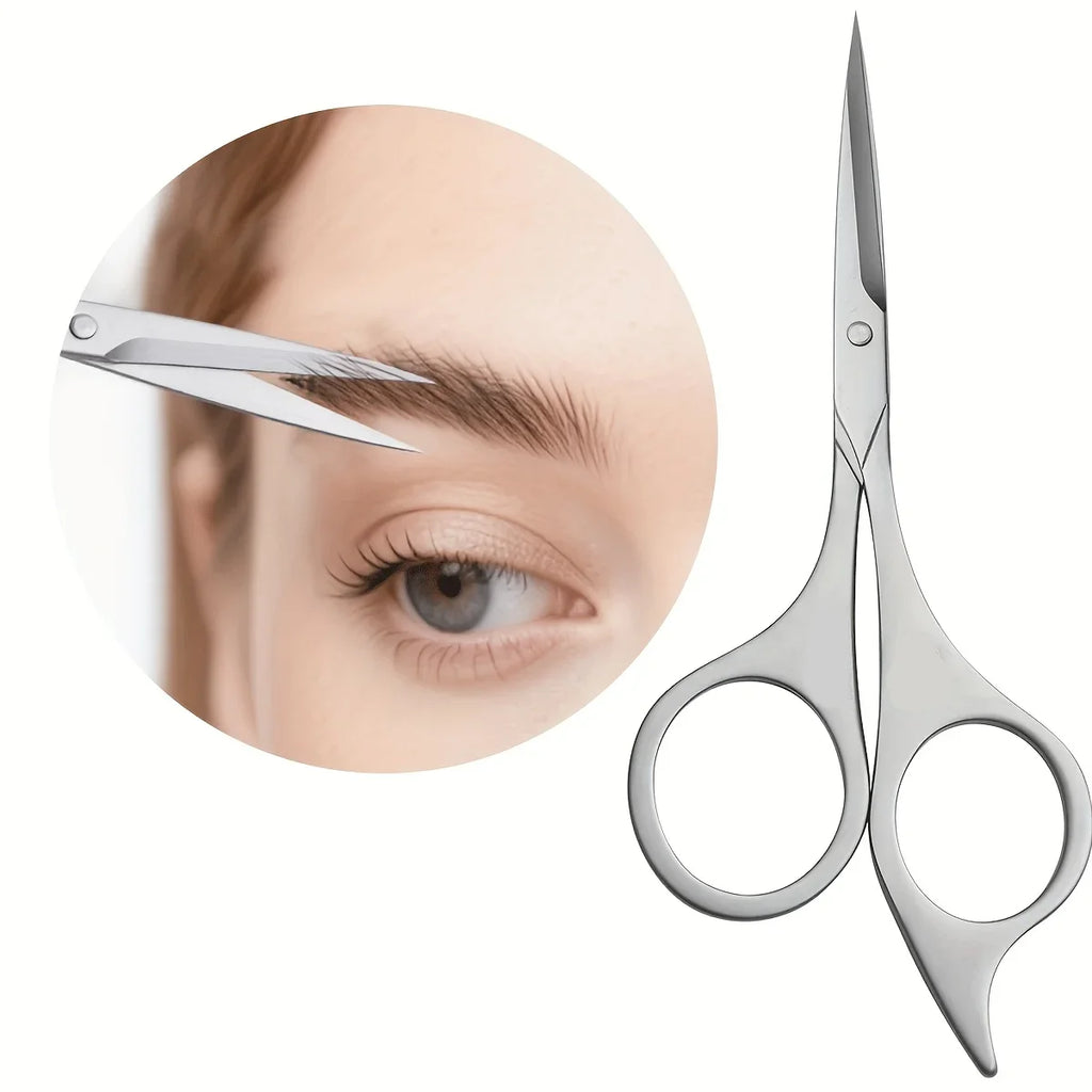 Stainless Steel Eyebrow & Eyelash Scissors – Precision Trimmer Eyebrow Scissors Axl