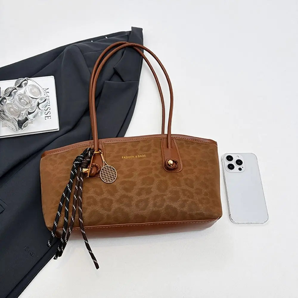 PU Leather Leopard Print Tote Bag – Large Women's Handbag Leather Tote Bag Axl