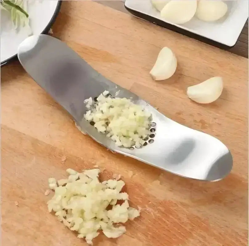 Stainless Steel Garlic Press & Mincer | Manual Kitchen Tool Garlic Press Axl