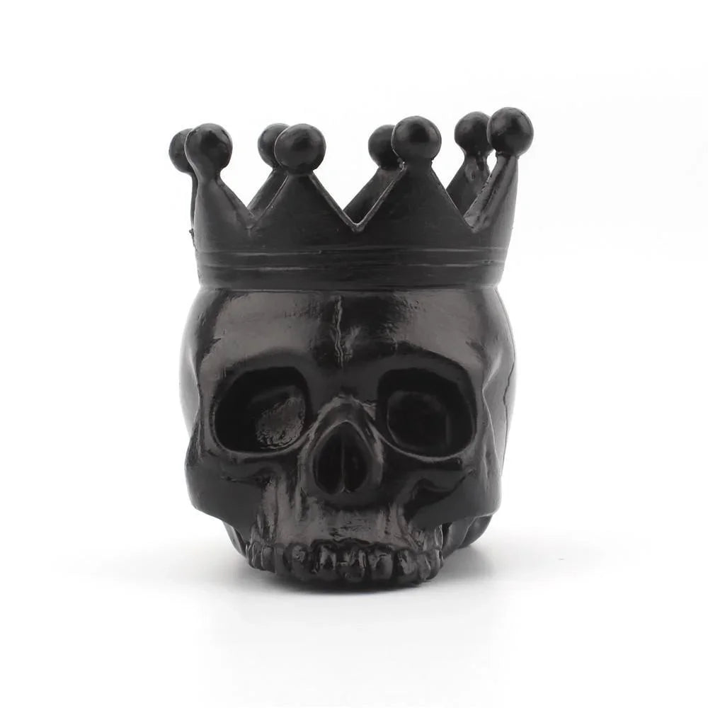 3D Skull Crown Candle Holder – Resin Skeleton Candlestick Skull Candle Holder Axl Black