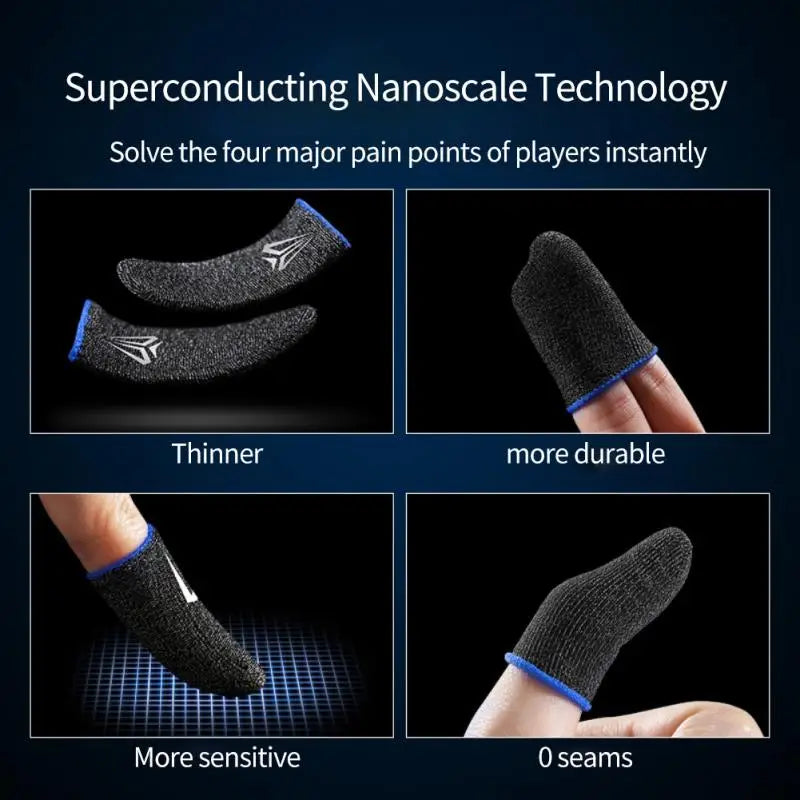 Gaming Finger Sleeves – Breathable Touch Screen Fingertips (1 Pair) Gaming Finger Sleeves Axl