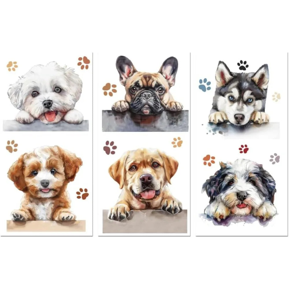 Dog Rub-On Transfer Decals for Furniture & Crafts – 3 Pcs Craft Transfer Decals Axl AECH04-18944