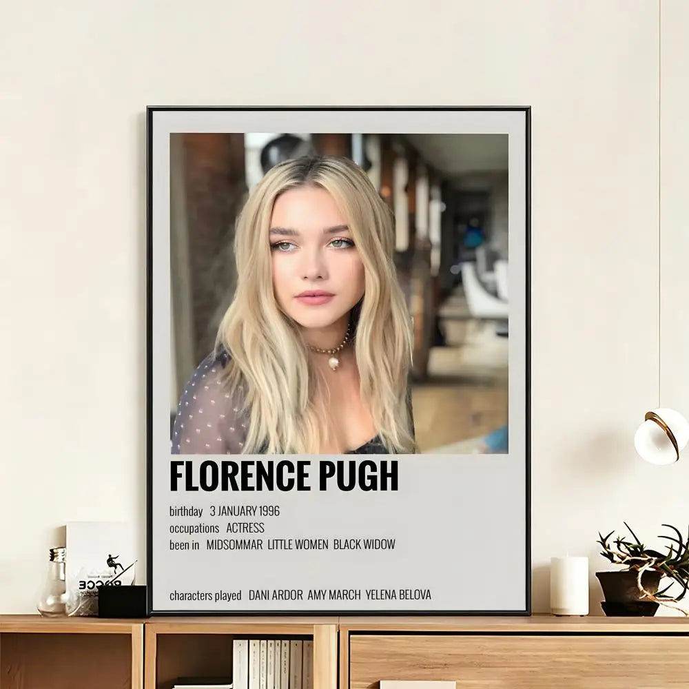 Florence Pugh HD Poster – Waterproof Sticky Wall Art Decor Wall Art Poster Axl