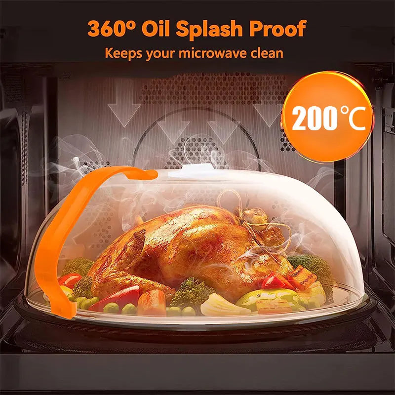 Large BPA-Free Microwave Splatter Cover with Adjustable Vents Microwave Splatter Cover Axl