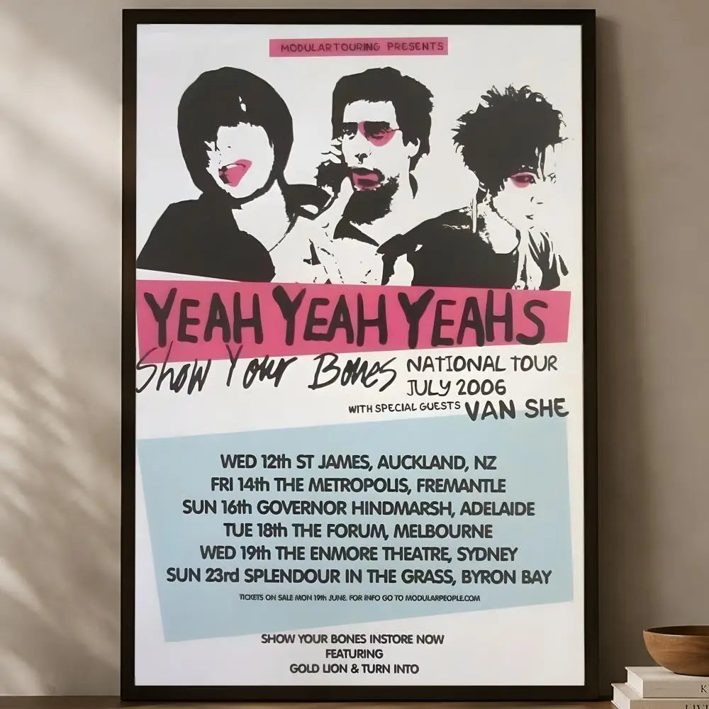 Yeah Yeah Yeahs Poster – Self-Stick HD Waterproof Wall Art Music Wall Poster Axl White15 30X40cmNoframe