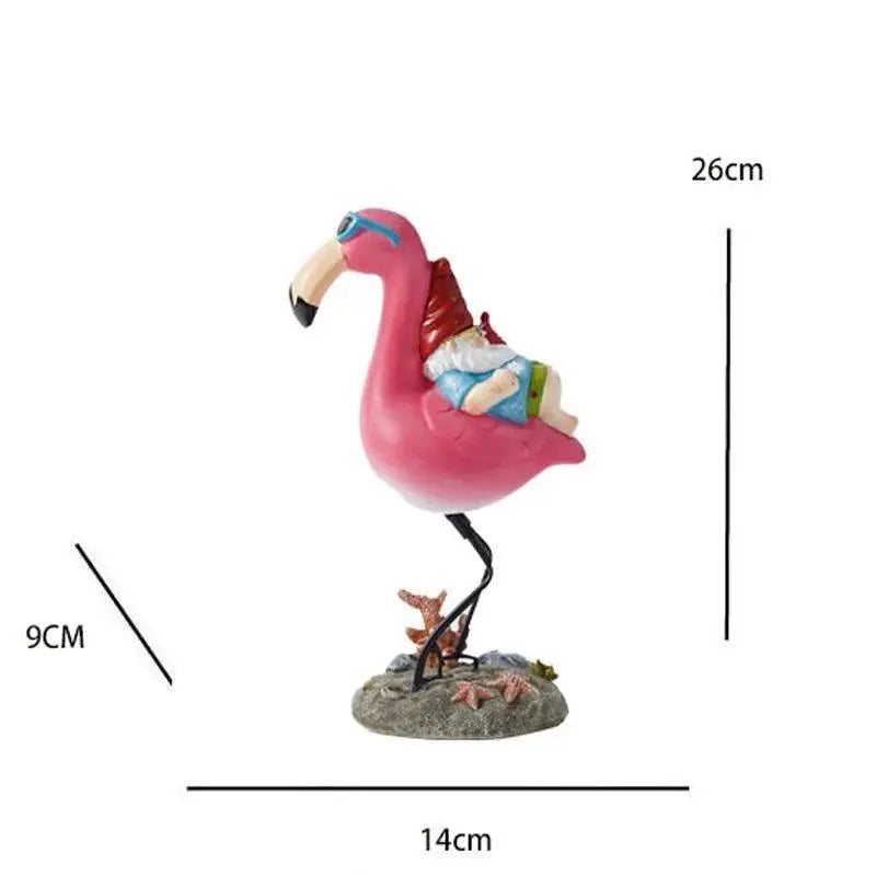 Cartoon Flamingo Garden Statue – Resin Lawn & Patio Ornament Garden Statue Axl A