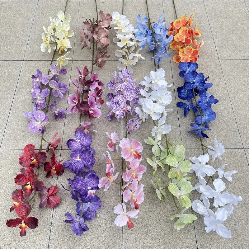 9-Head Vanda Orchid Artificial Silk Flowers – Wedding & Decor Artificial Silk Flowers Axl