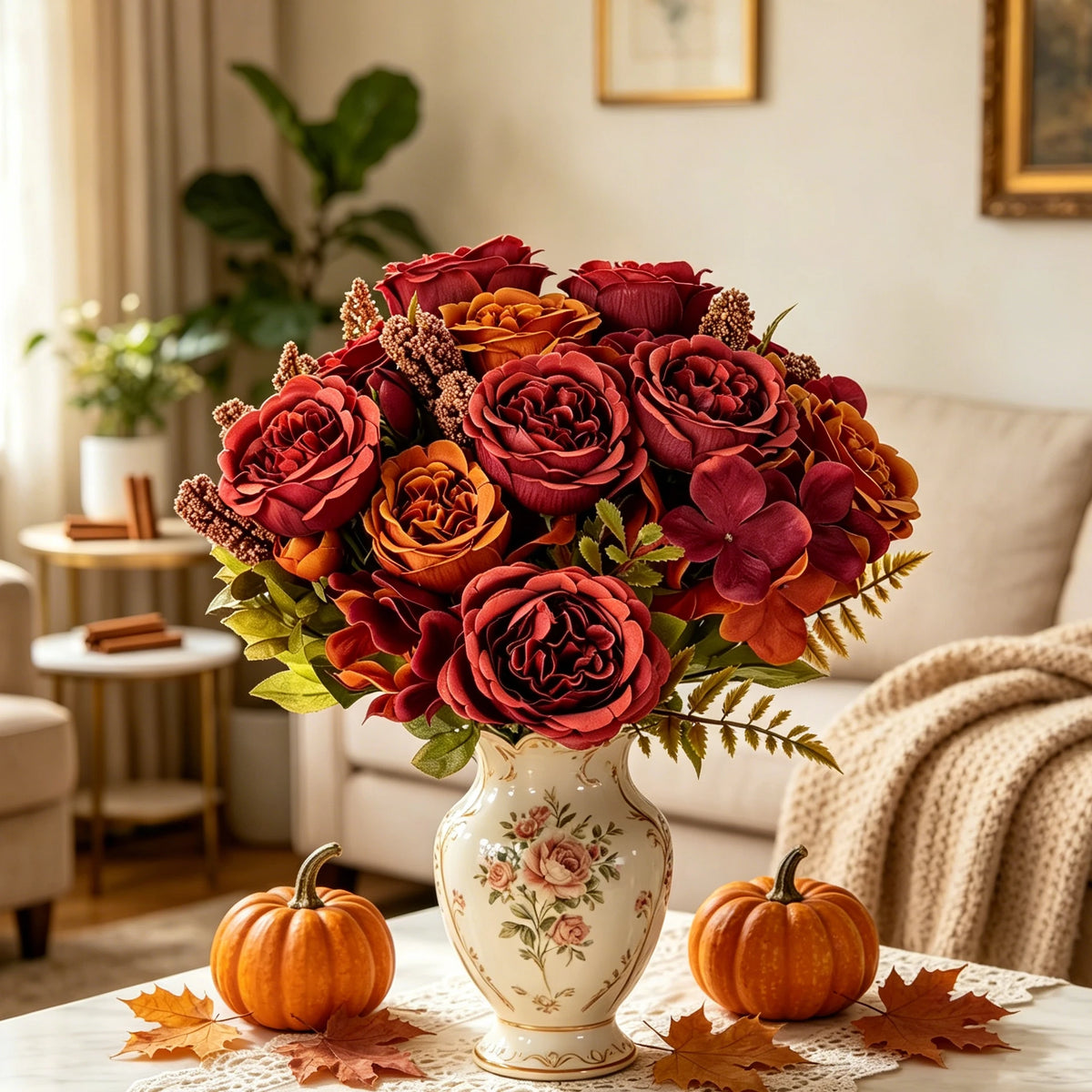 Silk Hydrangea Peony Artificial Flower Bouquet | Wedding & Home Artificial Flower Bouquet Axl