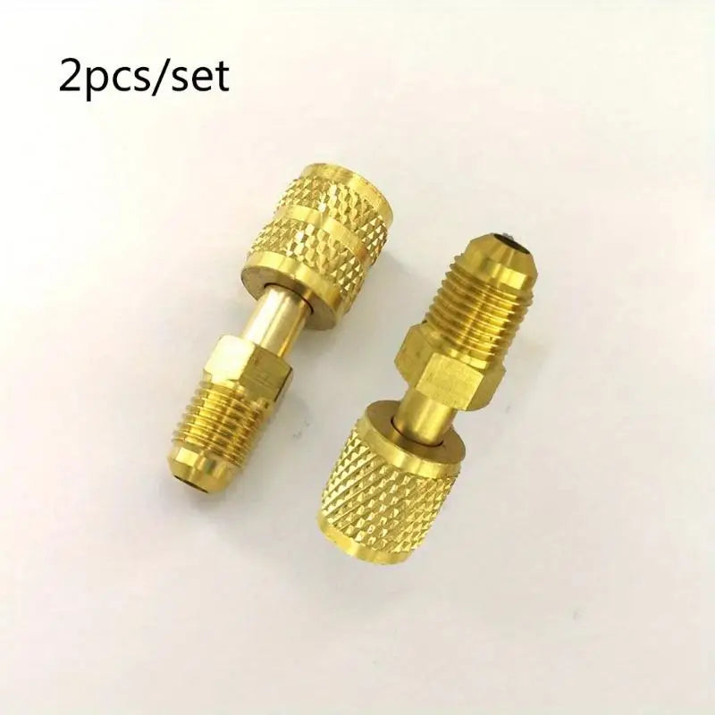 R410a Charging Adapter Set 5/16 to 1/4 SAE – 2pcs HVAC Kit Refrigeration Adapter Axl