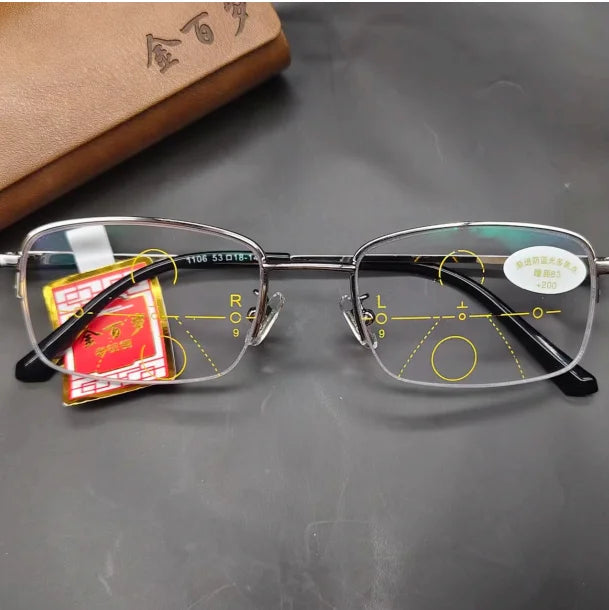 Multifocal Photochromic Reading Glasses TR90 Anti Blue Light Multifocal Eyeglasses Axl 250