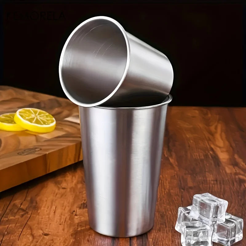KEMORELA Stackable Stainless Steel Camping Cups 300/400ml | 2-4 Pack Stainless Steel Tumblers Axl